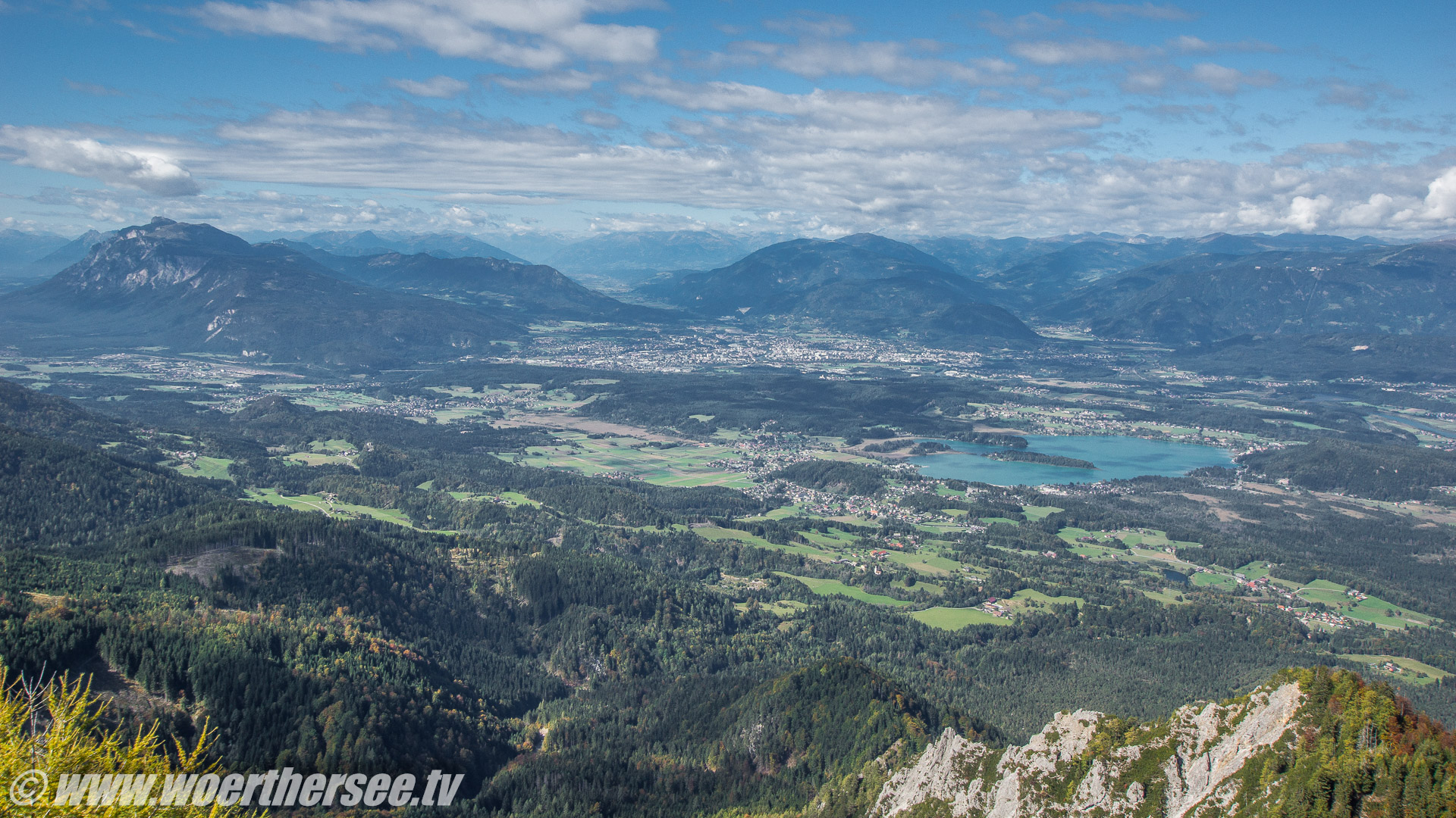 Blick vom Ferlacherspitz auf Gailtal, Dobratsch, Hohen Tauern, Gurktal, 