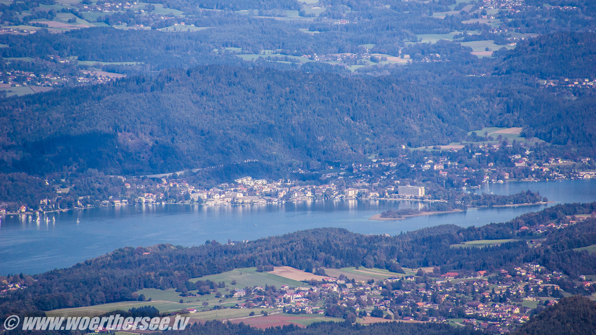 Blick von der Ferlacher Spitze auf Pörtschach