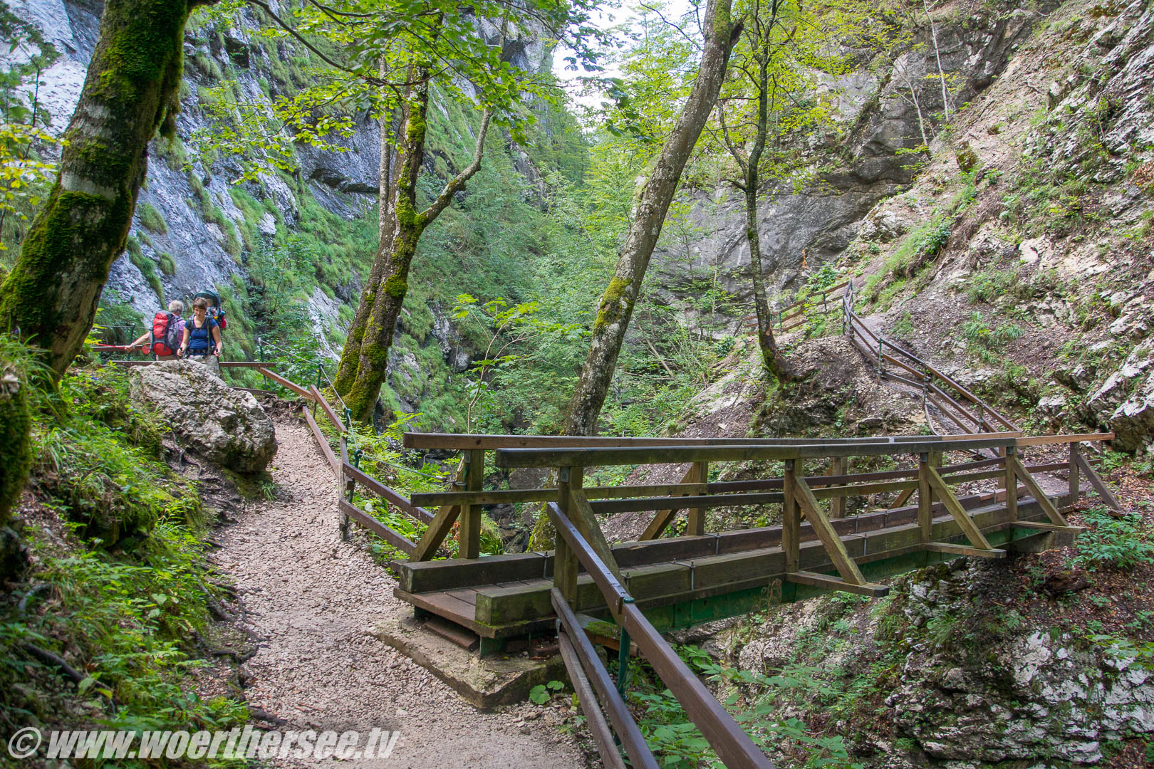 gut gesicherte Wege in der Tscheppaschlucht